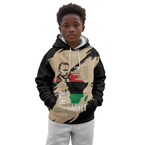 Marcus Garvey Day Kid Hoodie UNIA Flag Mix African Map - African Pride