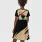 Marcus Garvey Day Kid Short Sleeve Dress UNIA Flag Mix African Map - African Pride