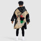 Marcus Garvey Day Kid Wearable Blanket Hoodie UNIA Flag Mix African Map - African Pride