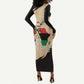 Marcus Garvey Day Long Sleeve Bodycon Dress UNIA Flag Mix African Map - African Pride