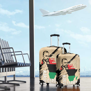 Marcus Garvey Day Luggage Cover UNIA Flag Mix African Map - African Pride