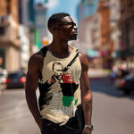 Marcus Garvey Day Men Tank Top UNIA Flag Mix African Map - African Pride