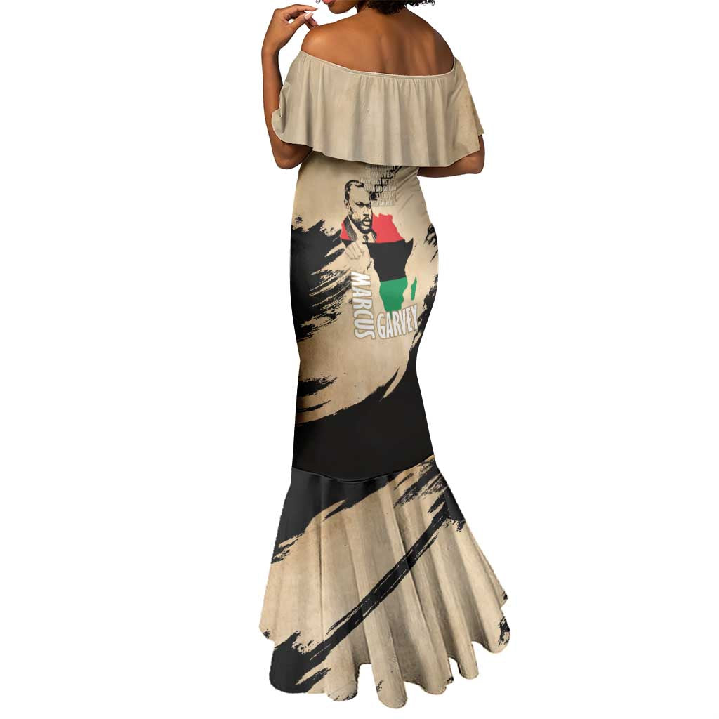 Marcus Garvey Day Mermaid Dress UNIA Flag Mix African Map - African Pride