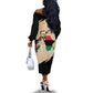 Marcus Garvey Day Off The Shoulder Long Sleeve Dress UNIA Flag Mix African Map - African Pride