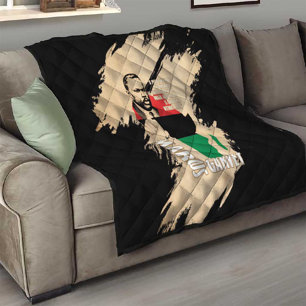 Marcus Garvey Day Quilt UNIA Flag Mix African Map - African Pride