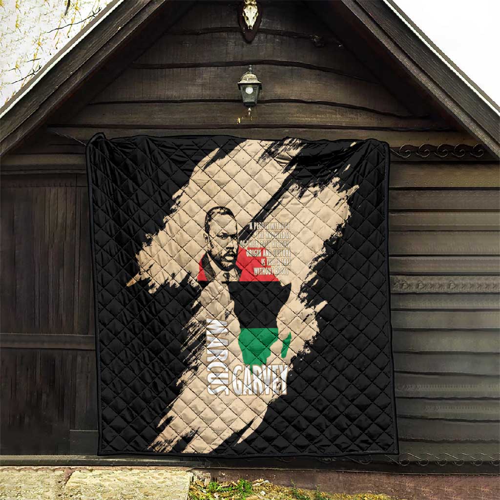 Marcus Garvey Day Quilt UNIA Flag Mix African Map - African Pride