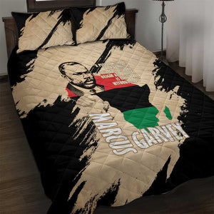 Marcus Garvey Day Quilt Bed Set UNIA Flag Mix African Map - African Pride
