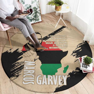 Marcus Garvey Day Round Carpet UNIA Flag Mix African Map - African Pride