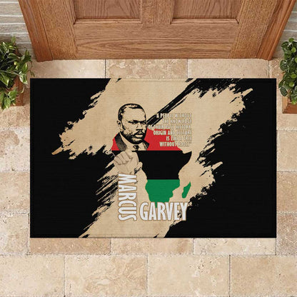 Marcus Garvey Day Rubber Doormat UNIA Flag Mix African Map - African Pride