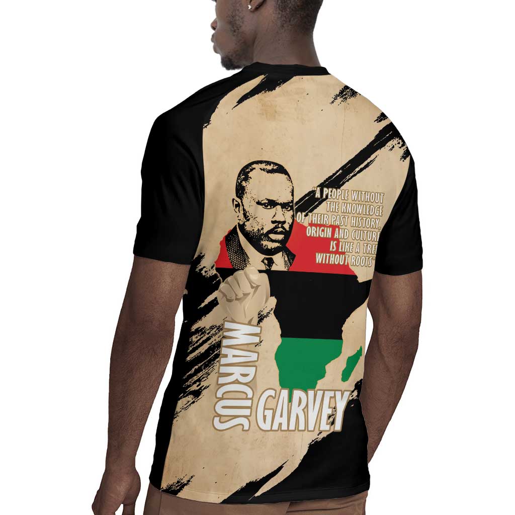 Marcus Garvey Day Rugby Jersey UNIA Flag Mix African Map - African Pride