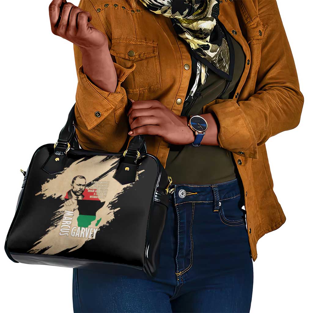 Marcus Garvey Day Shoulder Handbag UNIA Flag Mix African Map - African Pride