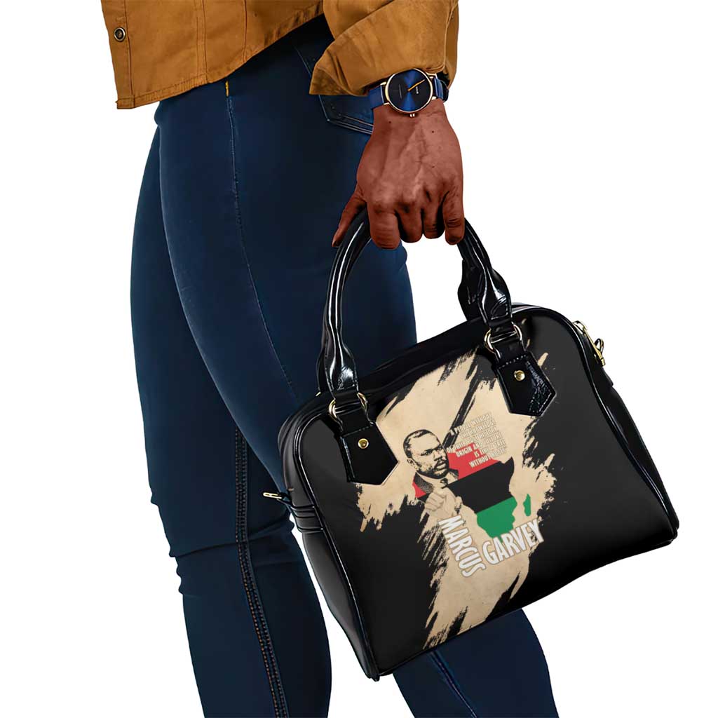 Marcus Garvey Day Shoulder Handbag UNIA Flag Mix African Map - African Pride