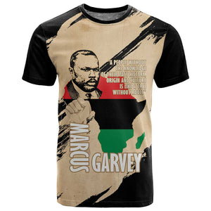 Marcus Garvey Day T shirt UNIA Flag Mix African Map - African Pride