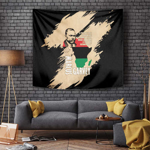 Marcus Garvey Day Tapestry UNIA Flag Mix African Map - African Pride