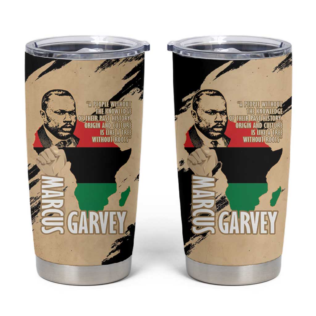 Marcus Garvey Day Tumbler Cup UNIA Flag Mix African Map - African Pride