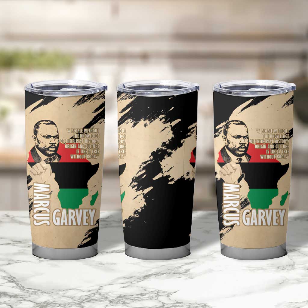 Marcus Garvey Day Tumbler Cup UNIA Flag Mix African Map - African Pride