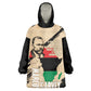 Marcus Garvey Day Wearable Blanket Hoodie UNIA Flag Mix African Map - African Pride