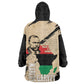 Marcus Garvey Day Wearable Blanket Hoodie UNIA Flag Mix African Map - African Pride