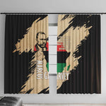 Marcus Garvey Day Window Curtain UNIA Flag Mix African Map - African Pride