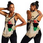 Marcus Garvey Day Women Racerback Tank UNIA Flag Mix African Map - African Pride
