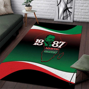Marcus Garvey 1887 Area Rug African Map Curves Style - African Pride