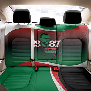 Marcus Garvey 1887 Back Car Seat Cover African Map Curves Style - African Pride