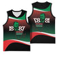 Marcus Garvey 1887 Basketball Jersey African Map Curves Style - African Pride