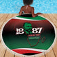 Marcus Garvey 1887 Beach Blanket African Map Curves Style - African Pride