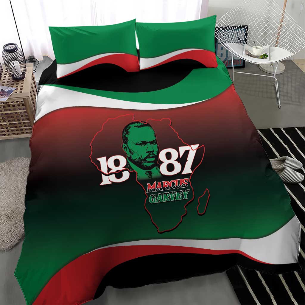 Marcus Garvey 1887 Bedding Set African Map Curves Style - African Pride