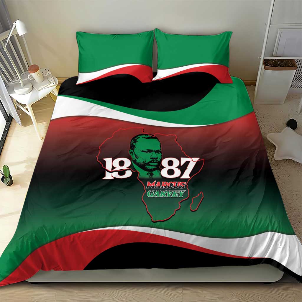 Marcus Garvey 1887 Bedding Set African Map Curves Style - African Pride