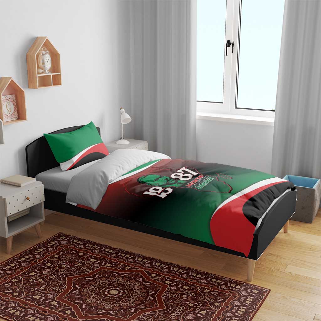 Marcus Garvey 1887 Bedding Set African Map Curves Style - African Pride