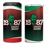 Marcus Garvey 1887 4 in 1 Can Cooler Tumbler African Map Curves Style - African Pride