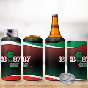 Marcus Garvey 1887 4 in 1 Can Cooler Tumbler African Map Curves Style - African Pride