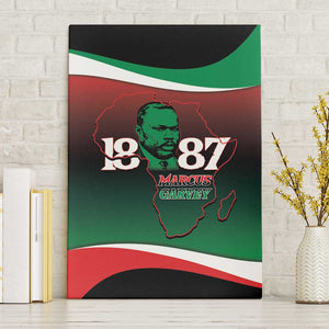 Marcus Garvey 1887 Canvas Wall Art African Map Curves Style - African Pride