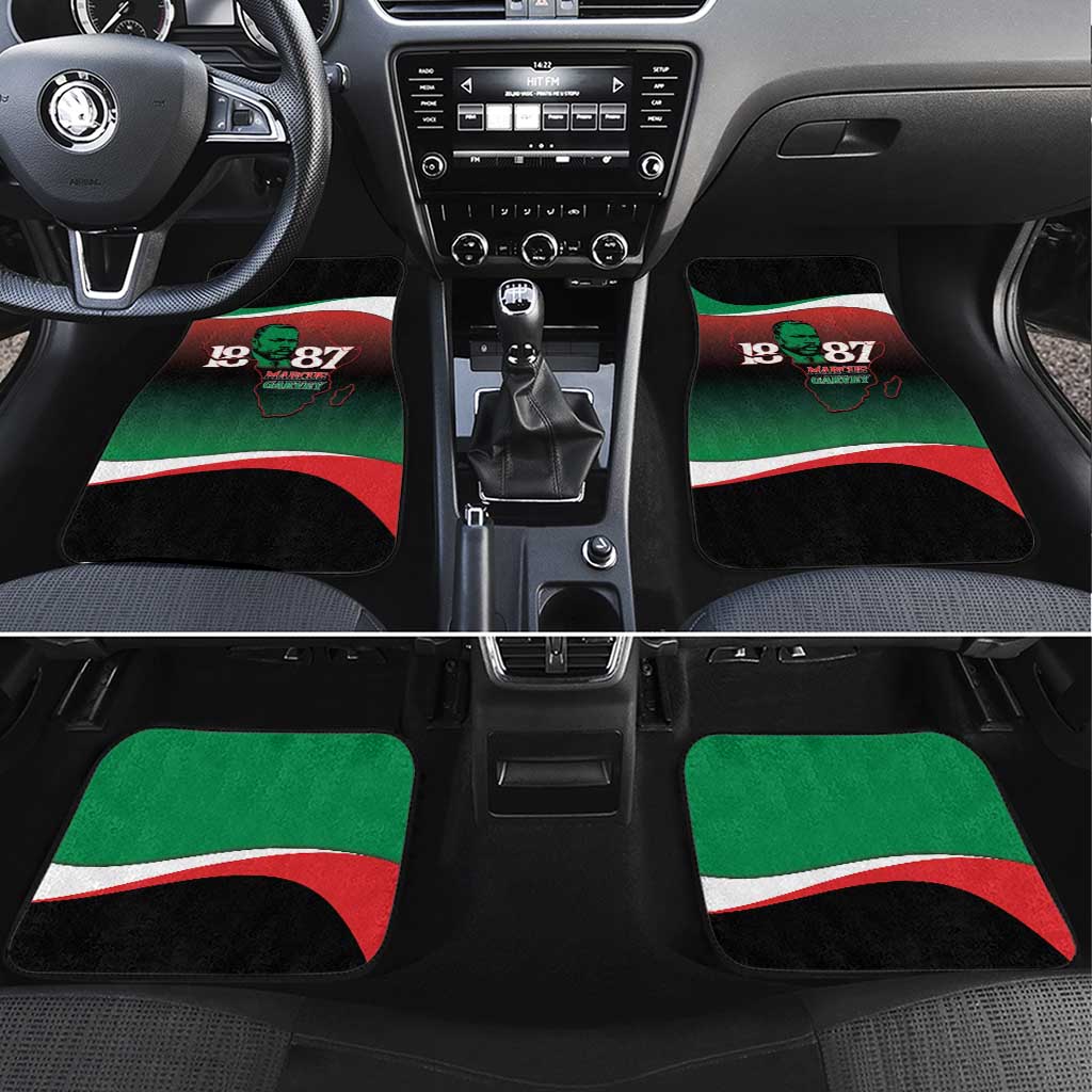 Marcus Garvey 1887 Car Mats African Map Curves Style - African Pride