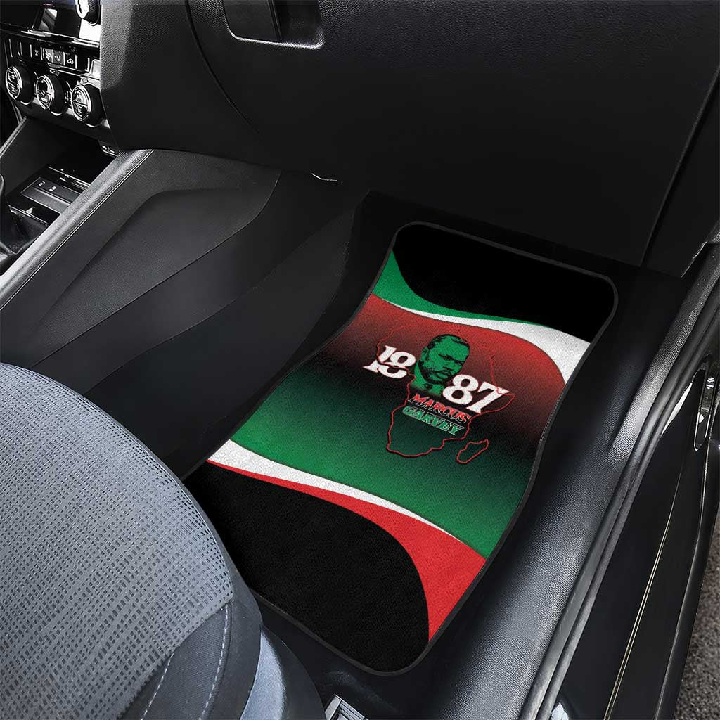 Marcus Garvey 1887 Car Mats African Map Curves Style - African Pride