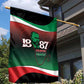 Marcus Garvey 1887 Garden Flag African Map Curves Style - African Pride
