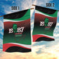 Marcus Garvey 1887 Garden Flag African Map Curves Style - African Pride