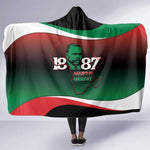 Marcus Garvey 1887 Hooded Blanket African Map Curves Style - African Pride