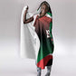 Marcus Garvey 1887 Hooded Blanket African Map Curves Style - African Pride