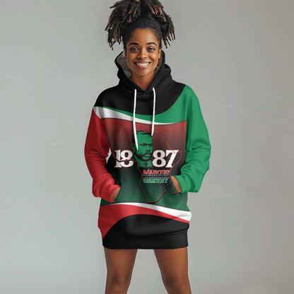 Marcus Garvey 1887 Hoodie Dress African Map Curves Style - African Pride