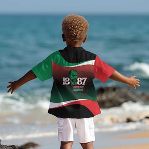 Marcus Garvey 1887 Kid Hawaiian Shirt African Map Curves Style - African Pride