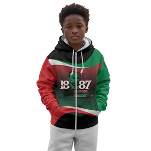 Marcus Garvey 1887 Kid Hoodie African Map Curves Style - African Pride