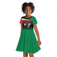 Marcus Garvey 1887 Kid Short Sleeve Dress African Map Curves Style - African Pride