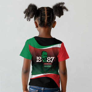 Marcus Garvey 1887 Kid T shirt African Map Curves Style - African Pride