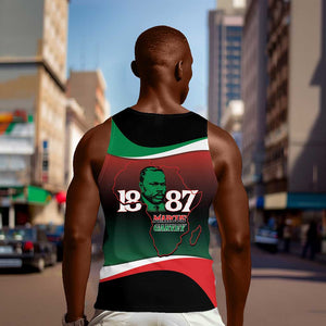 Marcus Garvey 1887 Men Tank Top African Map Curves Style - African Pride