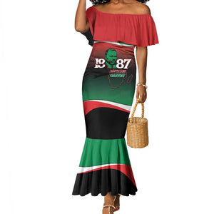 Marcus Garvey 1887 Mermaid Dress African Map Curves Style - African Pride