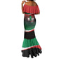 Marcus Garvey 1887 Mermaid Dress African Map Curves Style - African Pride