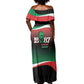 Marcus Garvey 1887 Off Shoulder Maxi Dress African Map Curves Style - African Pride