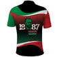 Marcus Garvey 1887 Polo Shirt African Map Curves Style - African Pride